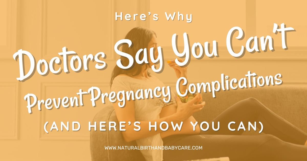 Banner with headline on doctors say you cant prevent pregnancy complications