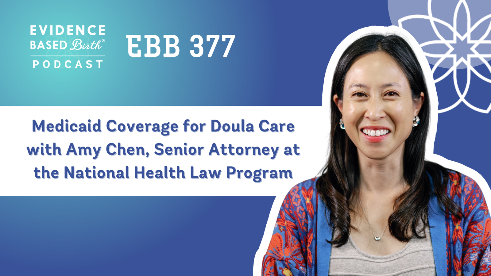 EBB 377 – Medicaid Coverage for Doula Care with Amy Chen, Senior Attorney at the National Health Law Program